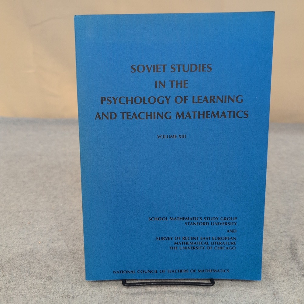 Soviet Studies Psychology of Learning Teaching Mathematics Vol XIII 1978 Book - Picture 1 of 3